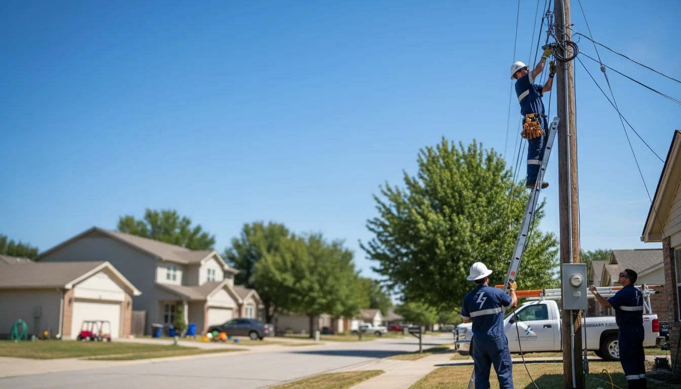 Residential electrician providing installation services in Maple Springs, NY